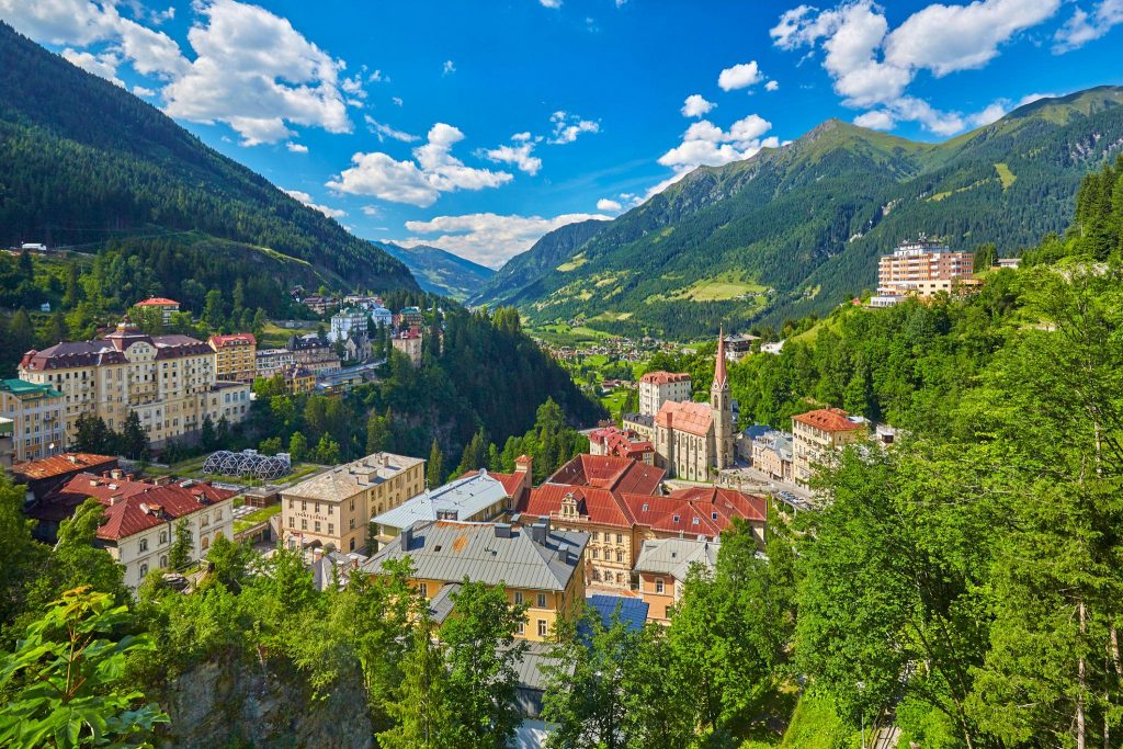 Bad Gastein ski resort slopes in the Austrian Alps