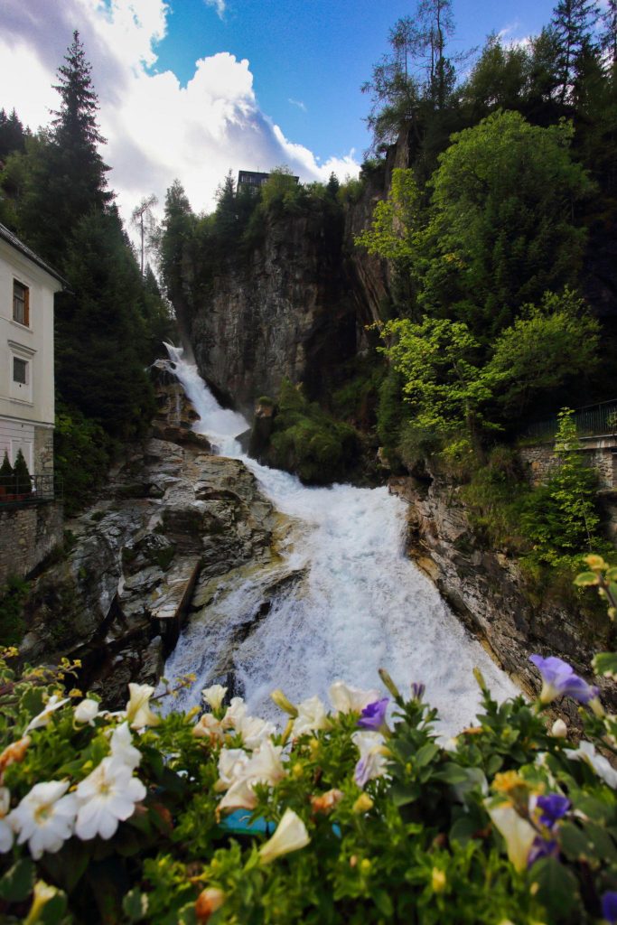 Bad Gastein alpine village panorama in the Gastein Valley Austria