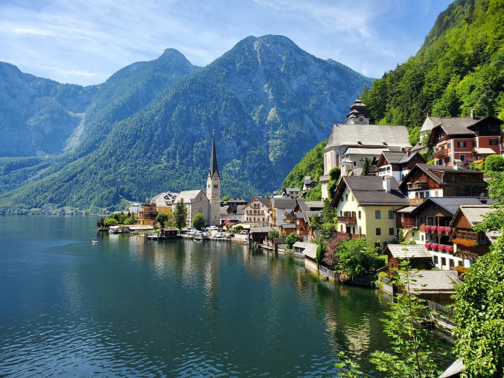 Hallstatt village view during private tour from Salzburg