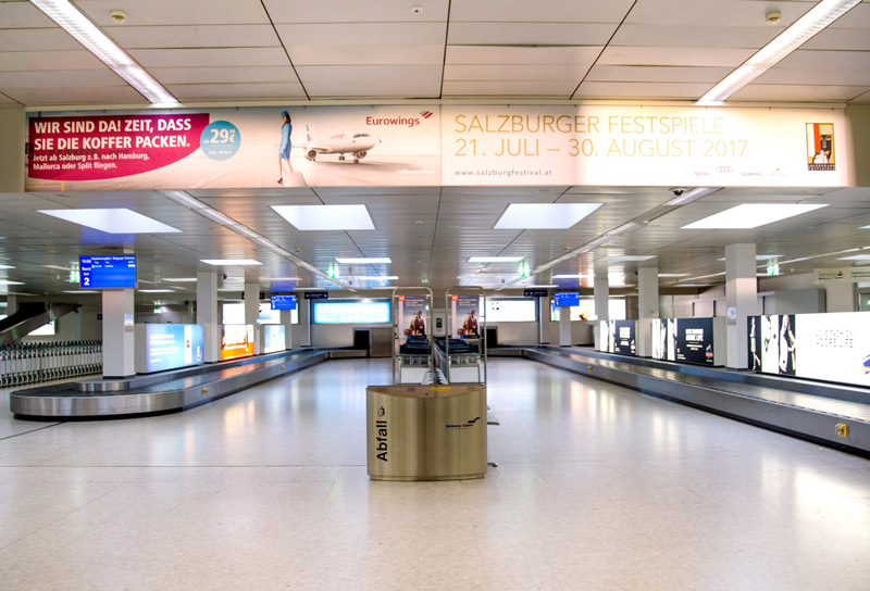 Salzburg Airport terminal Austria private airport transfer pickup